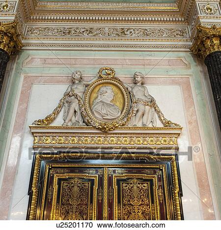 Stock Image - Interiors of a museum, Winter Palace, State Hermitage Museum, Palace Square, St. Petersburg, Russia. Fotosearch