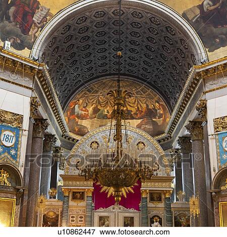 Stock Photo - Interiors of the Cathedral of Our Lady of Kazan, St. Petersburg, Russia. Fotosearch