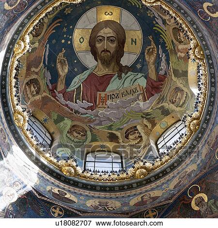 Stock Photo - Interiors of the Church of the Saviour on Spilled Blood, St. Petersburg, Russia. Fotosearch