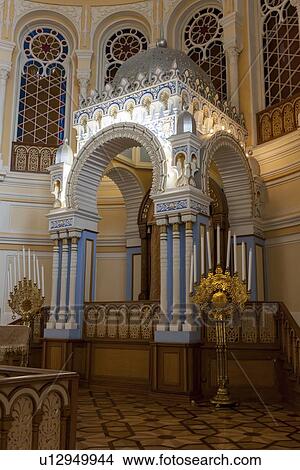 Interiors of the Grand Choral Synagogue, St. Petersburg, Russia View Large Photo Image Picture - Interiors of the Grand Choral Synagogue, St. Petersburg, Russia. Fotosearch
