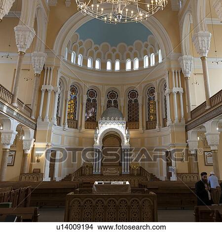 Picture - Interiors of the Grand Choral Synagogue, St. Petersburg, Russia. Fotosearch