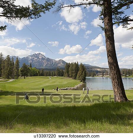 Jasper Park Lodge Golf Club, Jasper National Park, Alberta, Canada View Large Photo Image Stock Image - Jasper Park Lodge Golf Club, Jasper National Park, Alberta, Canada. Fotosearch