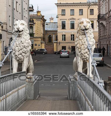 Lions Bridge, Griboyedov Canal, St. Petersburg, Russia View Large Photo Image Picture - Lions Bridge, Griboyedov Canal, St. Petersburg, Russia. Fotosearch