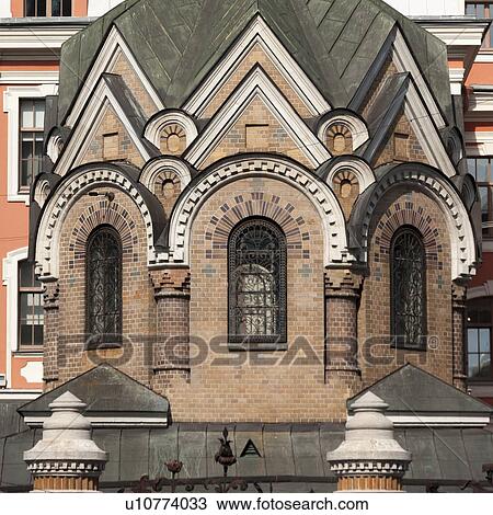 Stock Image - Low angle view of a Church of the Saviour on Spilled Blood, St. Petersburg, Russia. Fotosearch