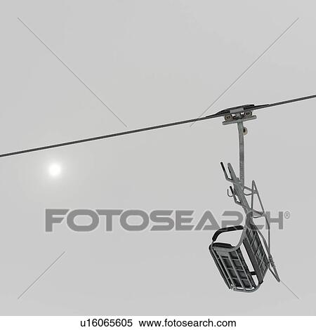 Stock Photography - Low angle view of a ski lift, Symphony Amphitheatre, Whistler, British Columbia, Canada. Fotosearch