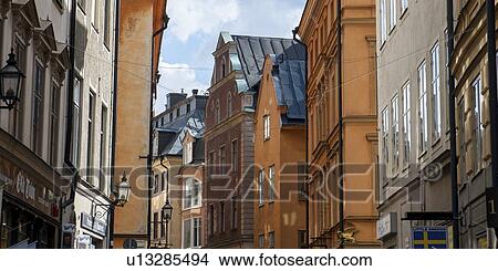 Low angle view of buildings, Gamla Stan, Stockholm, Sweden View Large Photo Image Picture - Low angle view of buildings, Gamla Stan, Stockholm, Sweden. Fotosearch