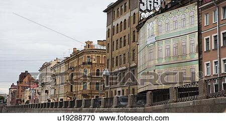 Stock Image - Low angle view of buildings in a city, St. Petersburg, Russia. Fotosearch