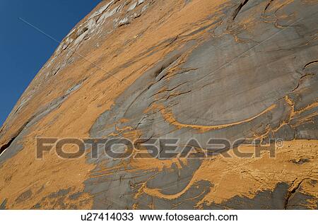 Stock Image - Low angle view of rock, Glen Canyon National Recreation Area, Arizona-Utah, USA. Fotosearch