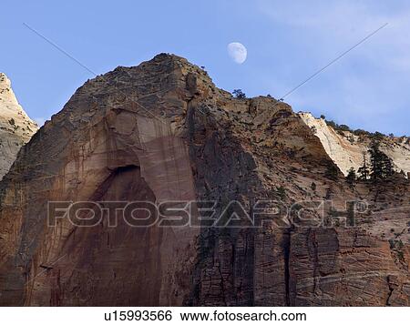 Low angle view of sandstone cliffs, Zion National Park, Utah, USA View Large Photo Image Stock Photograph - Low angle view of sandstone cliffs, Zion National Park, Utah, USA. Fotosearch