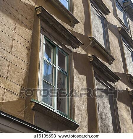 Low angle view of windows of a building, Gamla Stan, Stockholm, Sweden View Large Photo Image Stock Image - Low angle view of windows of a building, Gamla Stan, Stockholm, Sweden. Fotosearch