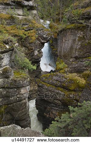 Stock Photo - Maligne Canyon, Jasper National Park, Alberta, Canada. Fotosearch