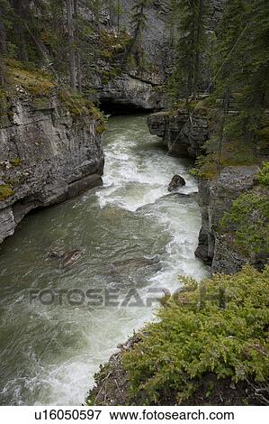 Maligne Canyon, Jasper National Park, Alberta, Canada View Large Photo Image Stock Photo - Maligne Canyon, Jasper National Park, Alberta, Canada. Fotosearch