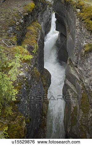 Stock Photograph - Maligne Canyon, Jasper National Park, Alberta, Canada. Fotosearch