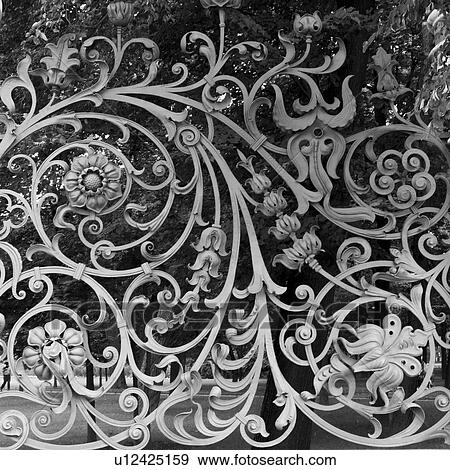 Stock Photo - Mikhailovsky Park viewed through from gate of Church of the Saviour on Spilled Blood, St. Petersburg, Russia. Fotosearch