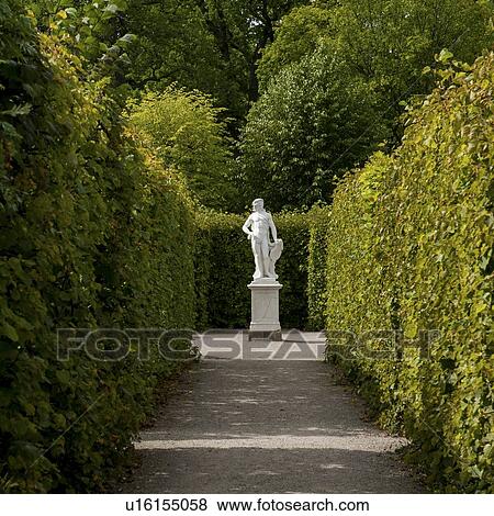 Stock Photo - Monument in baroque garden of Drottningholm Palace, Drottningholm, Stockholm, Sweden. Fotosearch