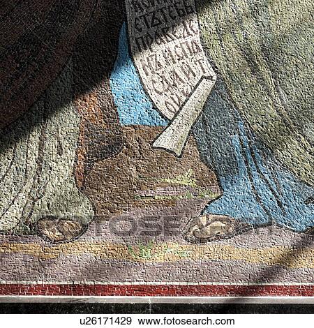 Stock Photo - Mosaic on the wall of the Church of the Saviour on Spilled Blood, St. Petersburg, Russia. Fotosearch