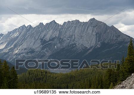 Mountain range, Jasper National Park, Alberta, Canada View Large Photo Image Stock Photography - Mountain range, Jasper National Park, Alberta, Canada. Fotosearch