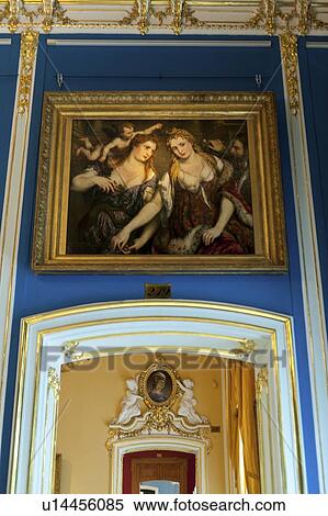 Stock Photography - Painting in a museum, Winter Palace, State Hermitage Museum, Palace Square, St. Petersburg, Russia. Fotosearch