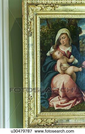 Painting of Virgin Mary and baby Jesus in Winter Palace, State Hermitage Museum, Palace Square, St. Petersburg, Russia View Large Photo Image Stock Photo - Painting of Virgin Mary and baby Jesus in Winter Palace, State Hermitage Museum, Palace Square, St. Petersburg, Russia. Fotosearch
