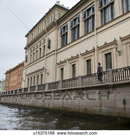 Stock Photo - Palace at a canal, Winter Canal, Winter Palace, State Hermitage Museum, Palace Square, St. Petersburg, Russia. Fotosearch
