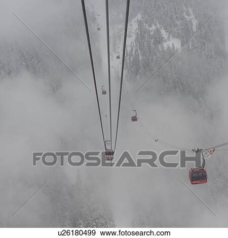 Stock Photo - Peak 2 Peak Gondolas, Whistler, British Columbia, Canada. Fotosearch