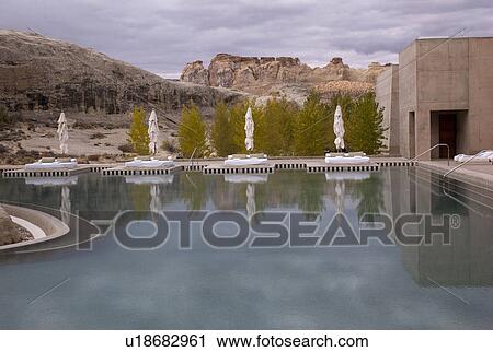 Pond at a tourist resort, Amangiri, Canyon Point, Utah, USA View Large Photo Image Stock Image - Pond at a tourist resort, Amangiri, Canyon Point, Utah, USA. Fotosearch