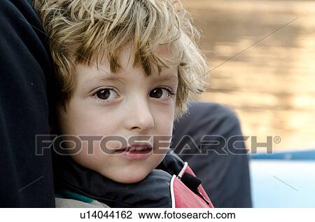 Stock Image - Portrait of a boy, Glen Canyon National Recreation Area, Arizona-Utah, USA. Fotosearch