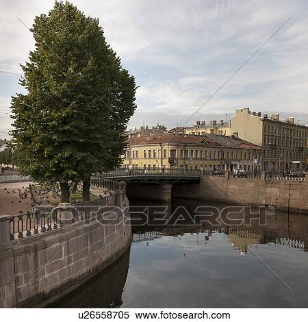 Reflection of a building on water, Kryukov Canal, St. Petersburg, Russia View Large Photo Image Stock Photography - Reflection of a building on water, Kryukov Canal, St. Petersburg, Russia. Fotosearch