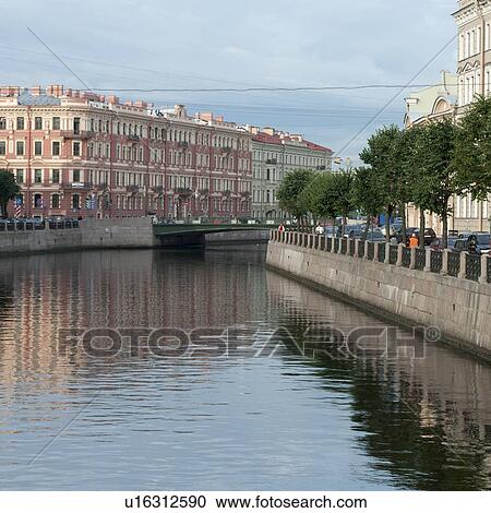 Stock Image - Reflection of Mariinsky Palace in the Moyka River, St. Petersburg, Russia. Fotosearch