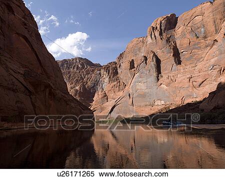 Reflection of rocks in water, Glen Canyon National Recreation Area, Colorado River Float Trip, Colorado River, Arizona-Utah, USA View Large Photo Image Stock Photography - Reflection of rocks in water, Glen Canyon National Recreation Area, Colorado River Float Trip, Colorado River, Arizona-Utah, USA. Fotosearch
