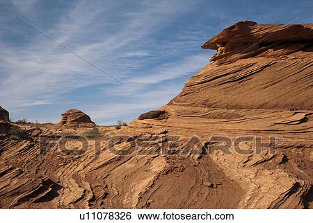 Stock Photograph - Rock formations, Horseshoe Bend, Page, Arizona, USA. Fotosearch
