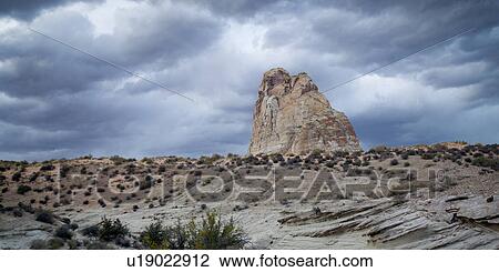 Stock Image - Rock formations in a desert, Amangiri, Canyon Point, Hoodoo Trail, Utah, USA. Fotosearch