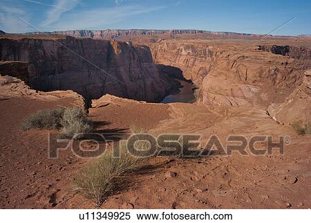 Rock formations in a desert, Horseshoe Bend, Page, Arizona, USA View Large Photo Image Stock Photography - Rock formations in a desert, Horseshoe Bend, Page, Arizona, USA. Fotosearch