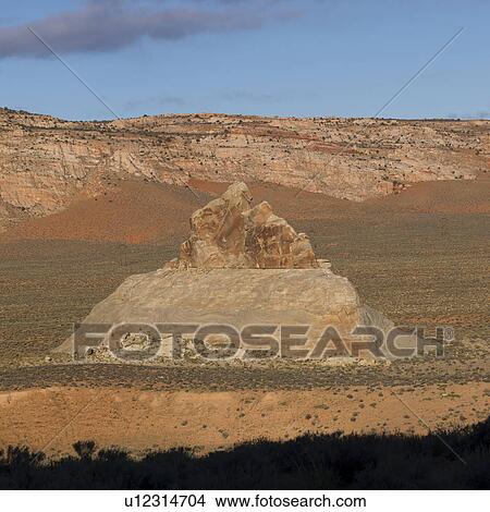 Picture - Rock formations in a desert, Utah, USA. Fotosearch