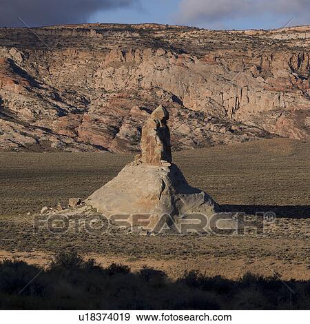 Stock Photo - Rock formations in a desert, Utah, USA. Fotosearch