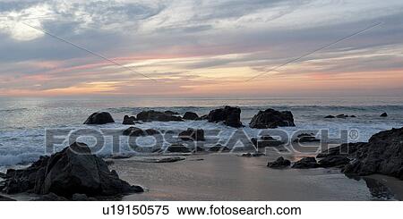 Stock Photography - Rock formations in the sea, Sayulita, Nayarit, Mexico. Fotosearch