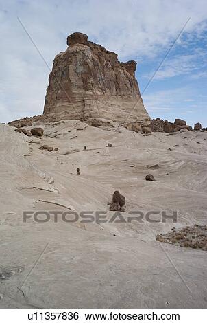 Stock Photograph - Rock formations on a landscape, Amangiri, Canyon Point, Utah, USA. Fotosearch