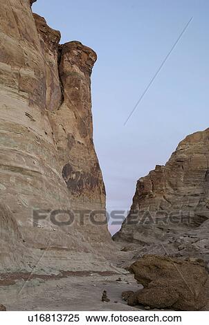 Stock Photography - Rock formations on a landscape, Amangiri, Canyon Point, Hoodoo Trail, Utah, USA. Fotosearch