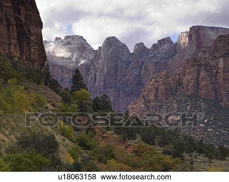 Stock Photo - Rock formations, Zion National Park, Utah, USA. Fotosearch