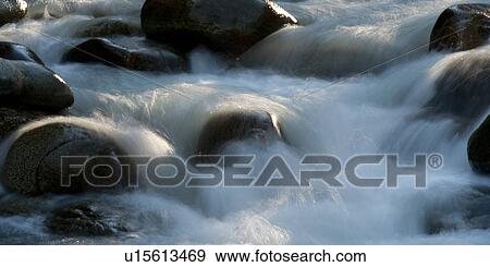 Stock Photo - Rocks in the river, Whistler, British Columbia, Canada. Fotosearch