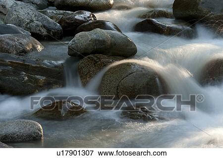 Stock Photo - Rocks in the river, Whistler, British Columbia, Canada. Fotosearch