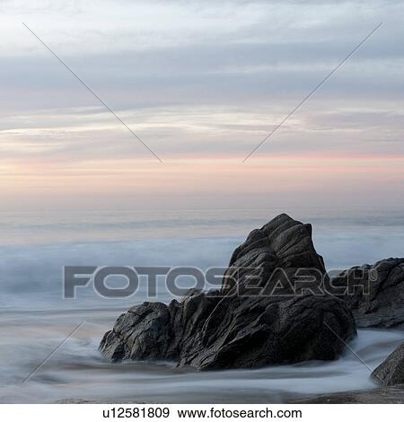Stock Photo - Rocks on the beach, Sayulita, Nayarit, Mexico. Fotosearch