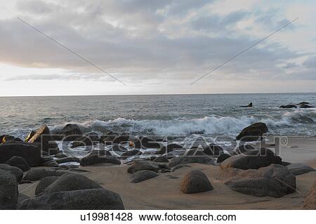Stock Photo - Rocks on the beach, Sayulita, Nayarit, Mexico. Fotosearch