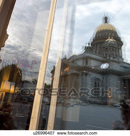 Saint Isaac's Cathedral viewed through a window of a building, St. Petersburg, Russia View Large Photo Image Stock Photo - Saint Isaac's Cathedral viewed through a window of a building, St. Petersburg, Russia. Fotosearch
