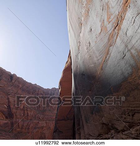 Stock Image - Sandstone cliffs, Glen Canyon National Recreation Area, Colorado River Float Trip, Colorado River, Arizona-Utah, USA. Fotosearch