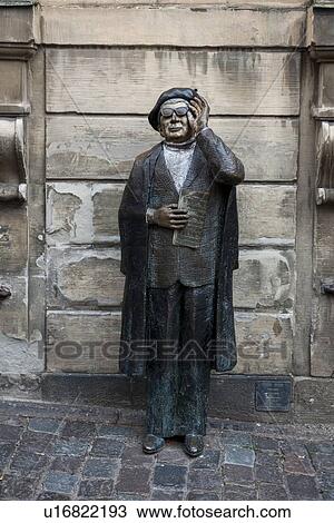Stock Image - Sculpture of a clown in a street, Gamla Stan, Stockholm, Sweden. Fotosearch