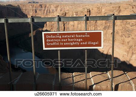 Signboard at an observation point, Colorado River, Arizona-Utah, USA View Large Photo Image Stock Image - Signboard at an observation point, Colorado River, Arizona-Utah, USA. Fotosearch