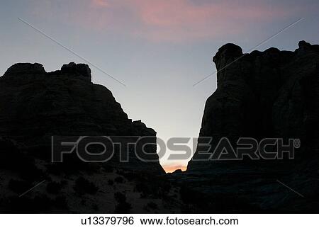 Silhouette of rock formations, Amangiri, Canyon Point, Hoodoo Trail, Utah, USA View Large Photo Image Stock Photograph - Silhouette of rock formations, Amangiri, Canyon Point, Hoodoo Trail, Utah, USA. Fotosearch