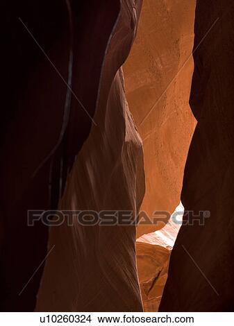 Picture - Slot canyon, Tse Bighanilini, Upper Antelope Canyon, Antelope Canyon, Page, Arizona, USA. Fotosearch