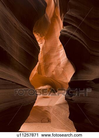Stock Image - Slot canyon, Tse Bighanilini, Upper Antelope Canyon, Antelope Canyon, Page, Arizona, USA. Fotosearch